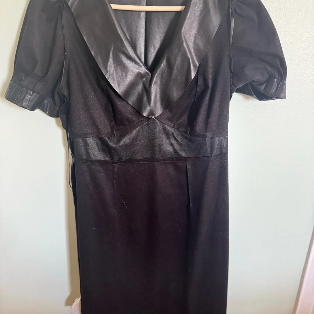 DKNY Black Puff Sleeve Sheath Dress - Picture 5 of 6